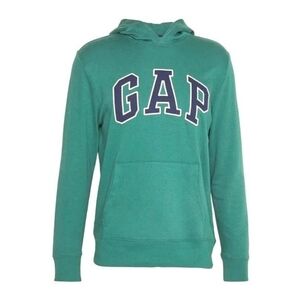 GAP Logo Sweatshirt Hoodie Pullover Green Cotton Unisex XL